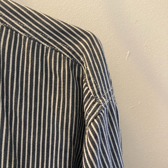 Railway strip heavy cotton shirt size L - Picture 2 of 5